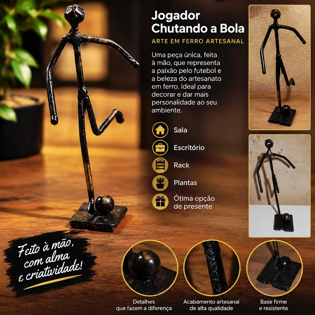 estatua de um jogador bom de bola