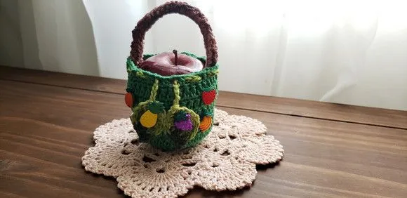 Capa de Crochê para Frutas - Verde