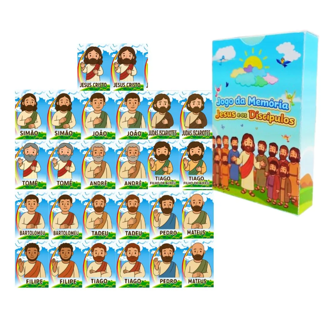 Presente Cristão Infantil Jogo de Memória Jesus e Discípulos JD Arte - artesanato feito à mão por JD Arte