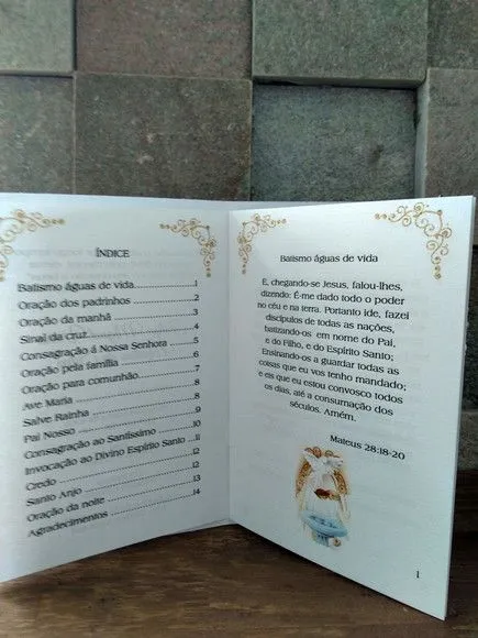 Livro de orações luxo com foto para batismo - foto 3