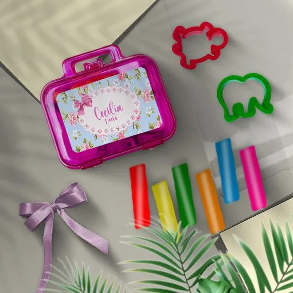 Mini Maleta - Jardim Encantado Personalizada - feito à mão por Mi Papelaria Criativa