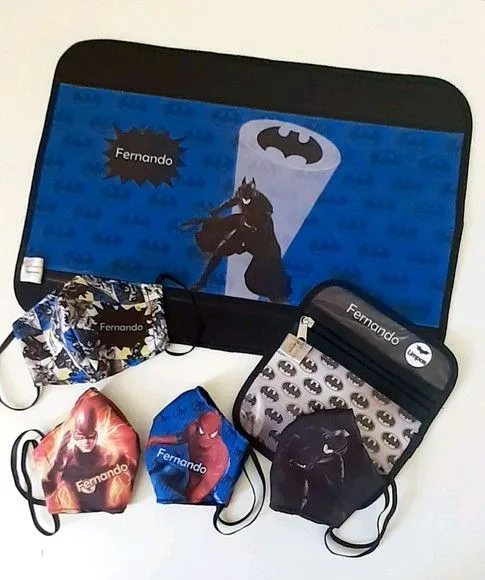 Kit escolar Batman - artesanato feito à mão por Innovare Studio