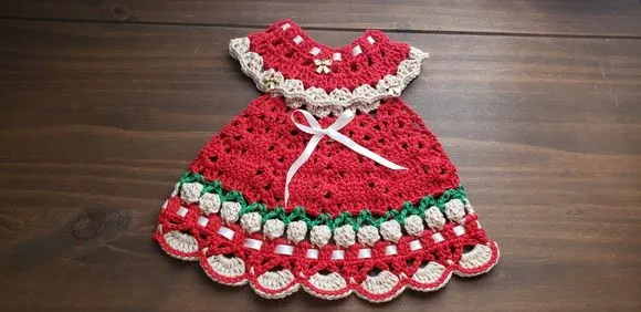 Puxador Forno vestidinho Tulipas Vermelho / Bege - foto 3