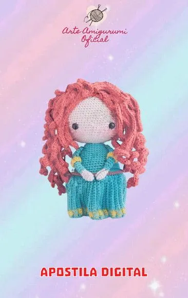 Receita Princesa Mérida Amigurumi - artesanato feito à mão por Arte Amigurumi Oficial