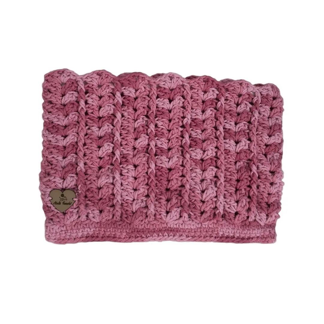 Necessaire de crochê rosa - 24x16x1cm - Presente Natal - foto 2