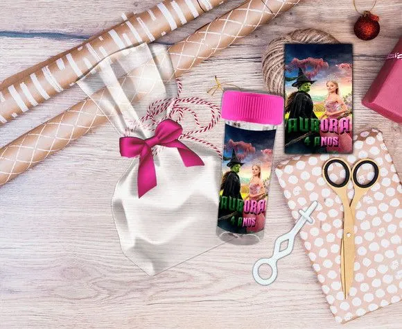 Bolha de Sabão Wicked Personalizada - feito à mão por Artmanha Lembrancinhas