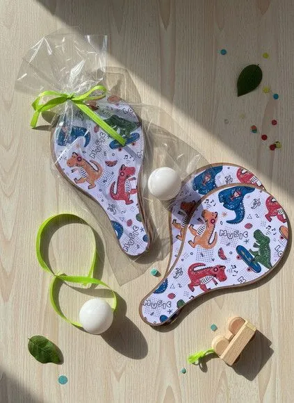Raquete Ping Pong - Dinossauro - feito à mão por Mi Papelaria Criativa