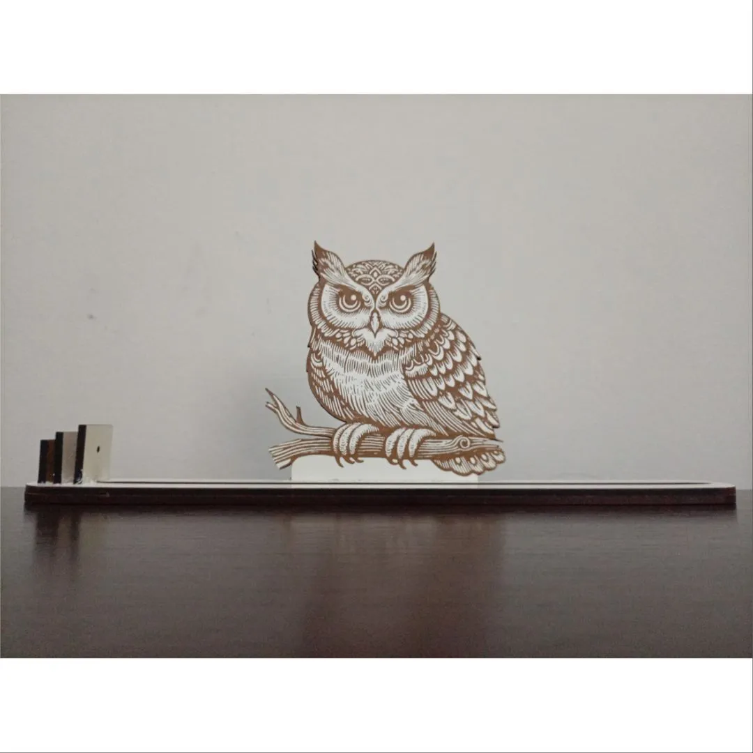 Incensário Coruja - artesanato feito à mão por LeJu Art Decor