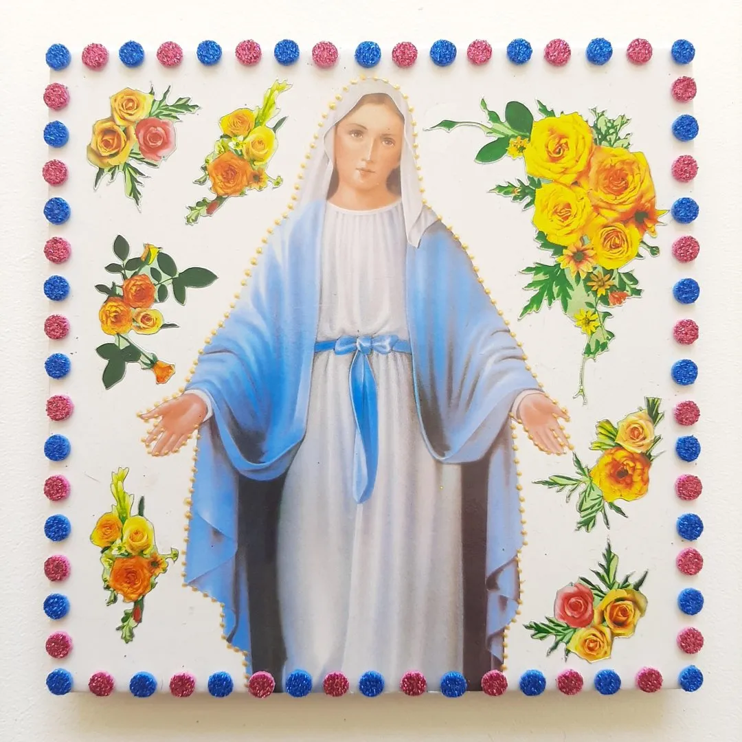 Quadrinho de Azulejo N. S. das Graças - artesanato de Estudio Bananeira