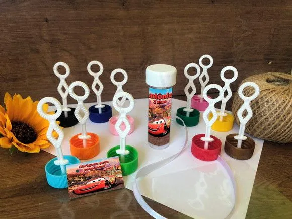Bolinha de Sabão Carros Personalizado - artesanato feito à mão por creativitybynina