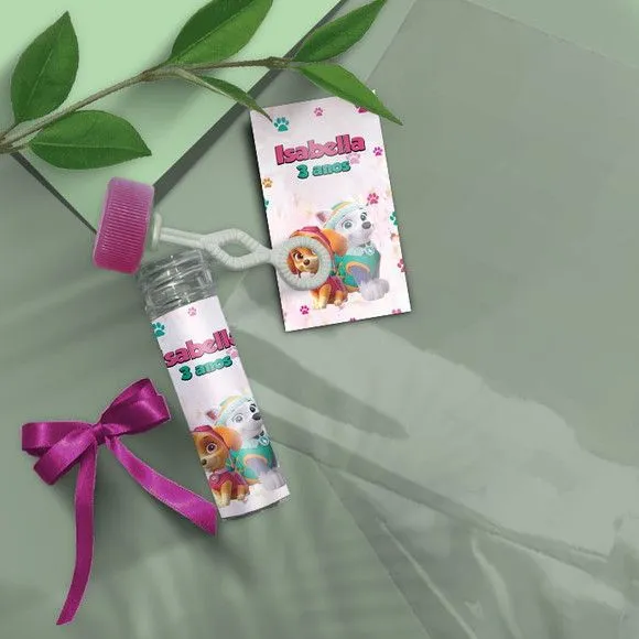 Bolha de Sabão - Skye e Everest Personalizado - artesanato feito à mão por Mi Papelaria Criativa