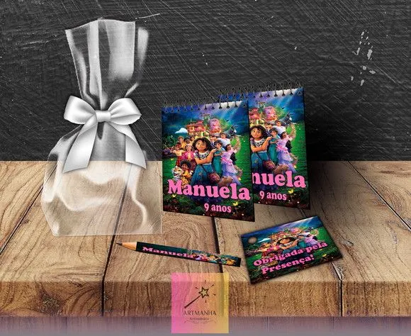 Bloquinho Encanto Personalizado - feito à mão por Artmanha Lembrancinhas