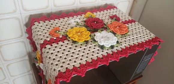Toalha para Microondas em Crochê Floratta - foto 5