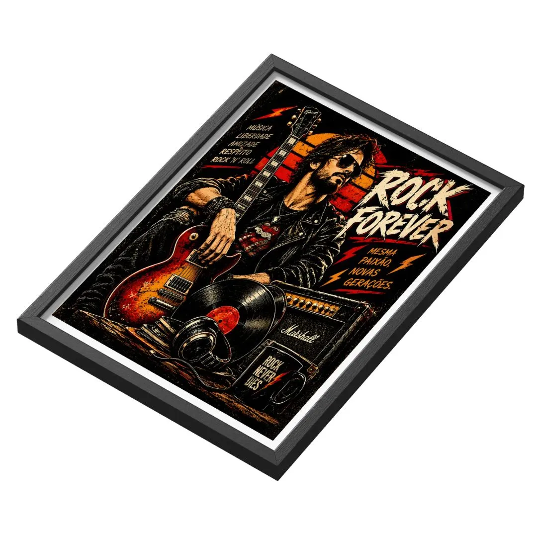 Quadro Rock Forever Estilo Vintage A3 - foto 2