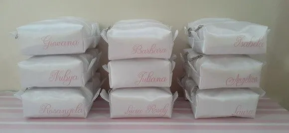 Necessaire Mini Box - Branco E Rosê - foto 3