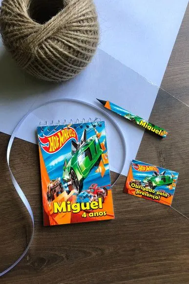 Bloquinho Hotwheels Personalizado