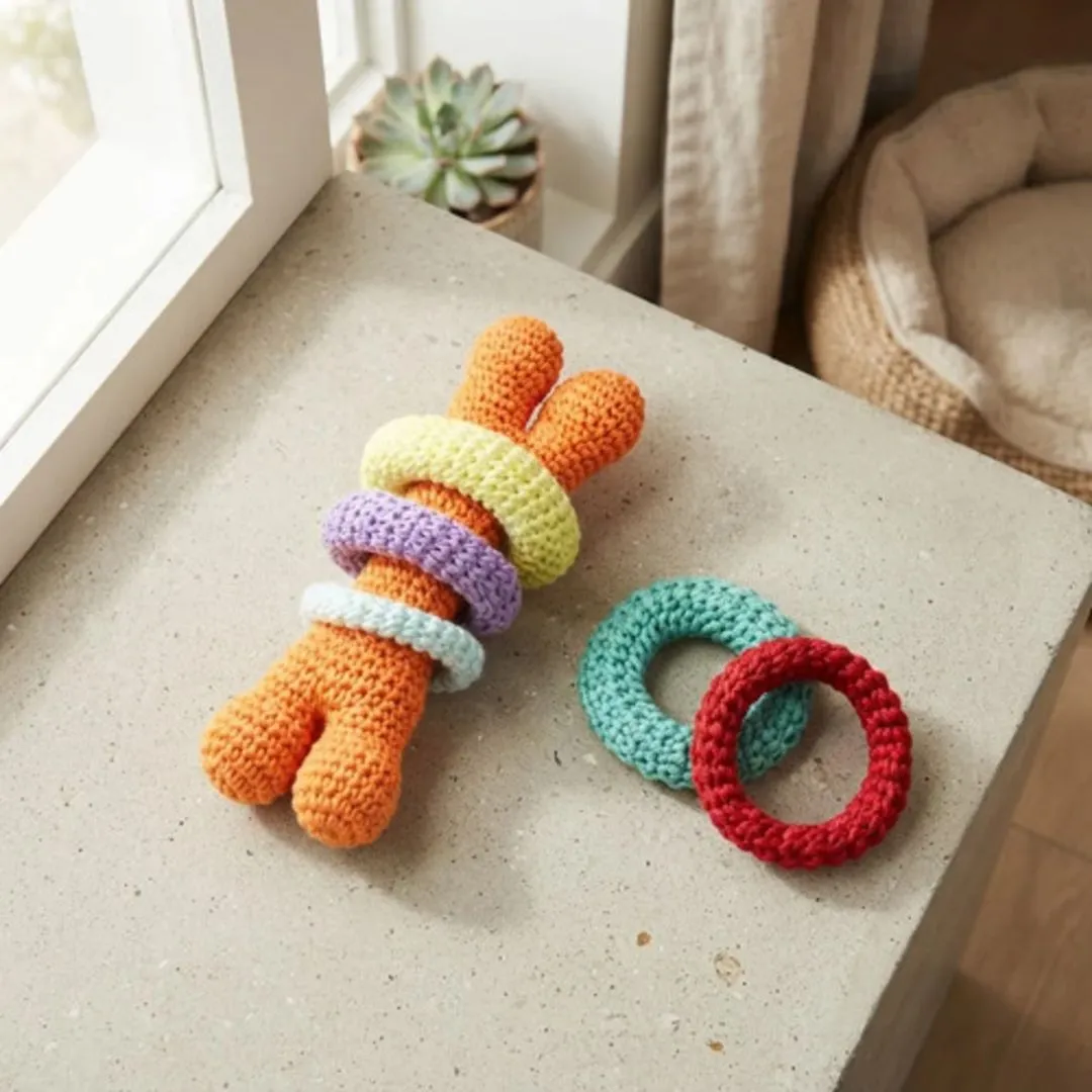 Osso Amigurumi Com Argolas Para Pets - foto 2