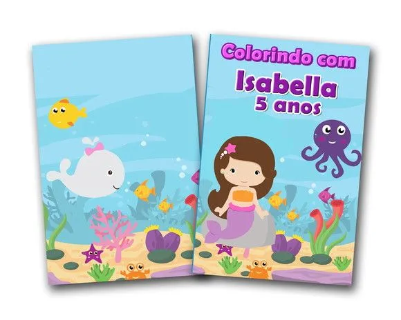 Revista colorir Sereia 14x10 - artesanato de PAPCRIE