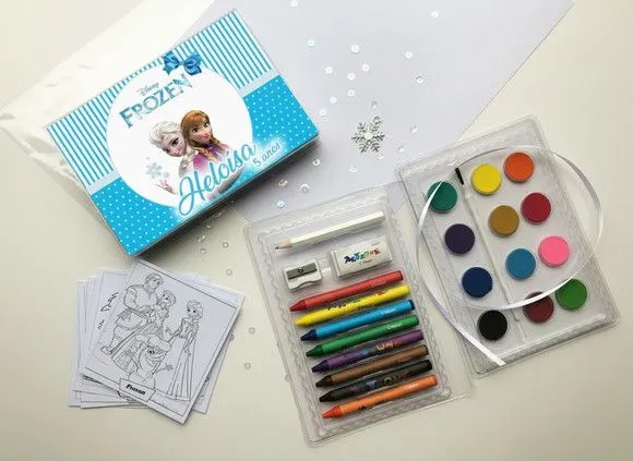 Estojo de Pintura Frozen Personalizado - artesanato de Mi Papelaria Criativa