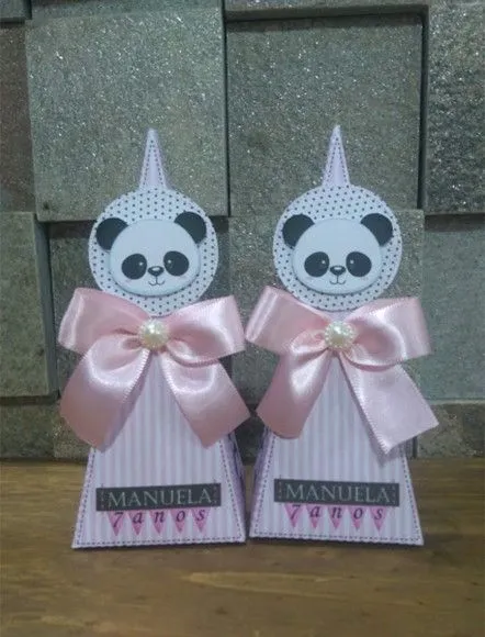 Caixa cone Panda - artesanato de Fina Essência Papelaria Personalizada