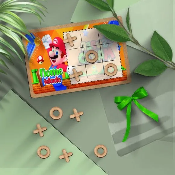 Jogo da Velha - Super Mario Bros Personalizado - artesanato feito à mão por Mi Papelaria Criativa