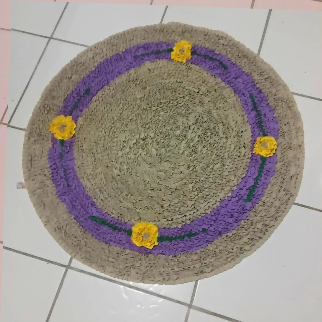 tapete de frufru para sala - artesanato de Sandra Mara artes e artesanatos