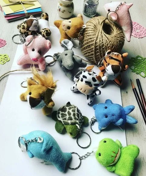 Chaveiros Pelúcia - artesanato feito à mão por Mi Papelaria Criativa