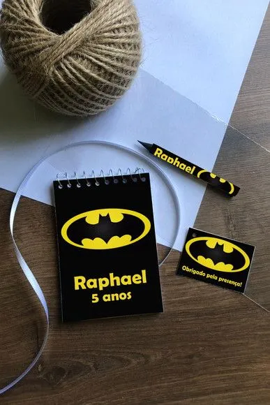Bloquinho Batman Personalizado - artesanato de Mi Papelaria Criativa
