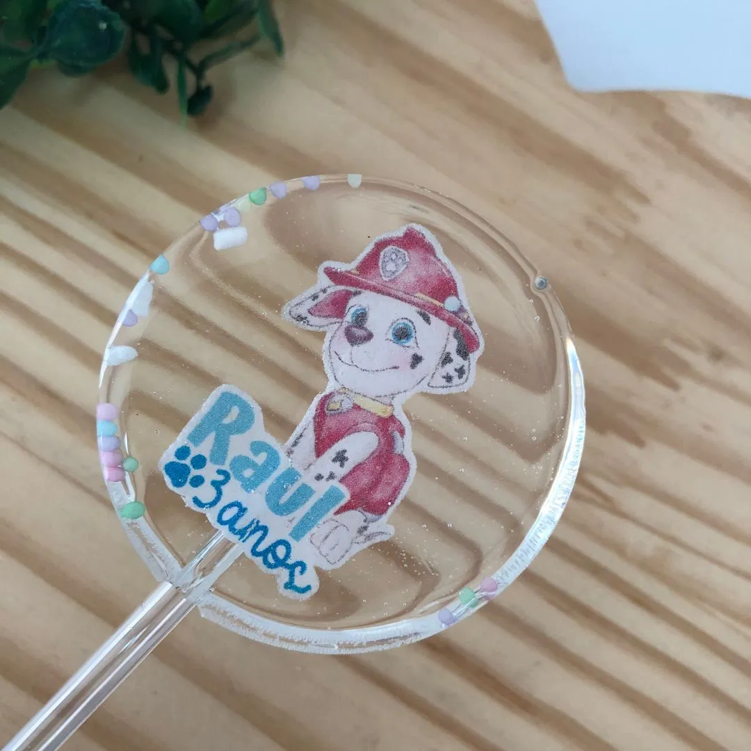 Patrulha Canina - feito à mão por Lollipops Cristal