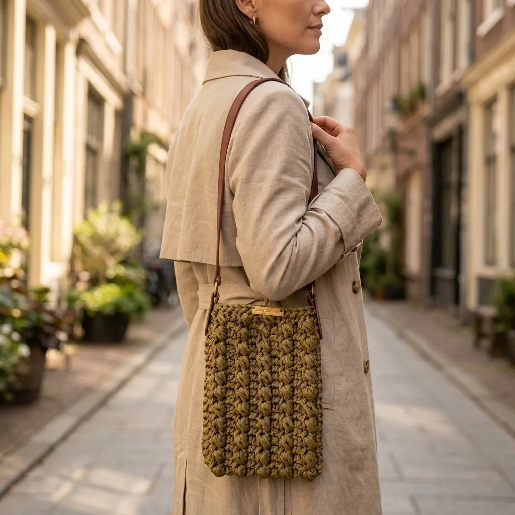 Bolsa croche fio malha - foto 2