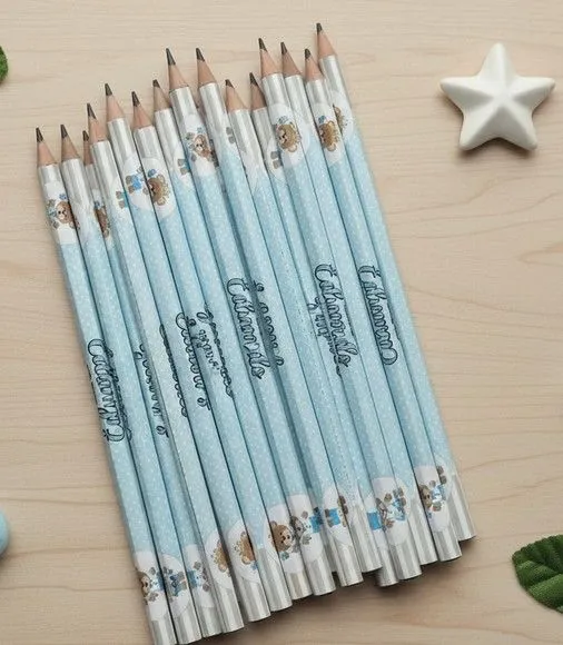 Lápis - Ursinho Principe Personalizado - feito à mão por Mi Papelaria Criativa