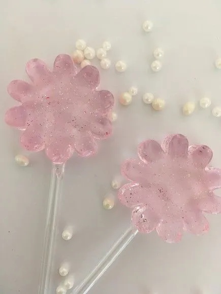 Flor de Cerejeira Rosa - feito à mão por Lollipops Cristal