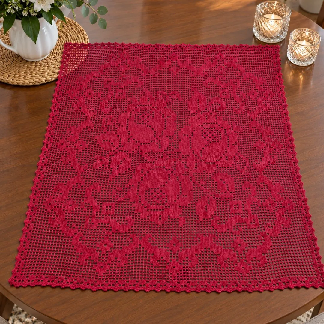 Centro de mesa em crochê - artesanato feito à mão por Ivis by Hands