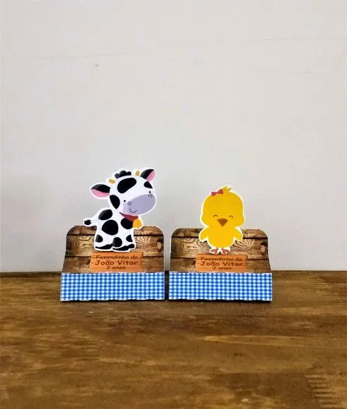 Porta Chocolate duplo fazendinha - artesanato de Fina Essência Papelaria Personalizada