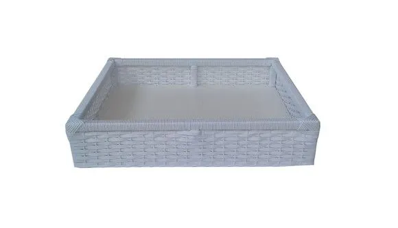 Kit 5 Cestos Organizadores Branco 50x40x15 - artesanato de Mundo Urbano