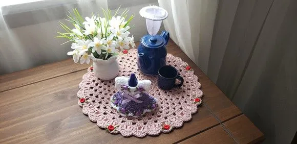 Mini Capa para Adoçante 75 ml Vestidinho Lilás - foto 3