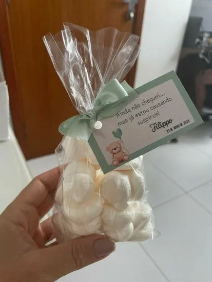 Embalagem de Suspiro Personalizada - artesanato feito à mão por Mi Papelaria Criativa
