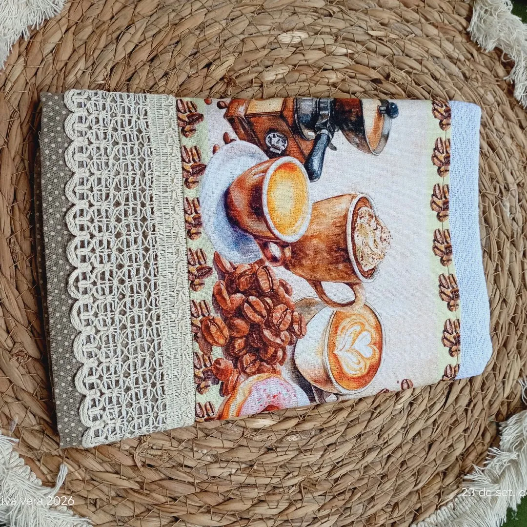kit com 2 pano de prato tema café ☕ - foto 5