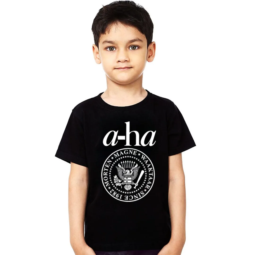 Camiseta a-Ha Take On Me logo , estampa exclusiva, 100% algodão (cópia) - artesanato de Lado B Rock Camisetas