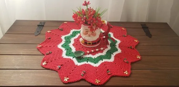 Centro de Mesa em Crochê Natal - foto 5