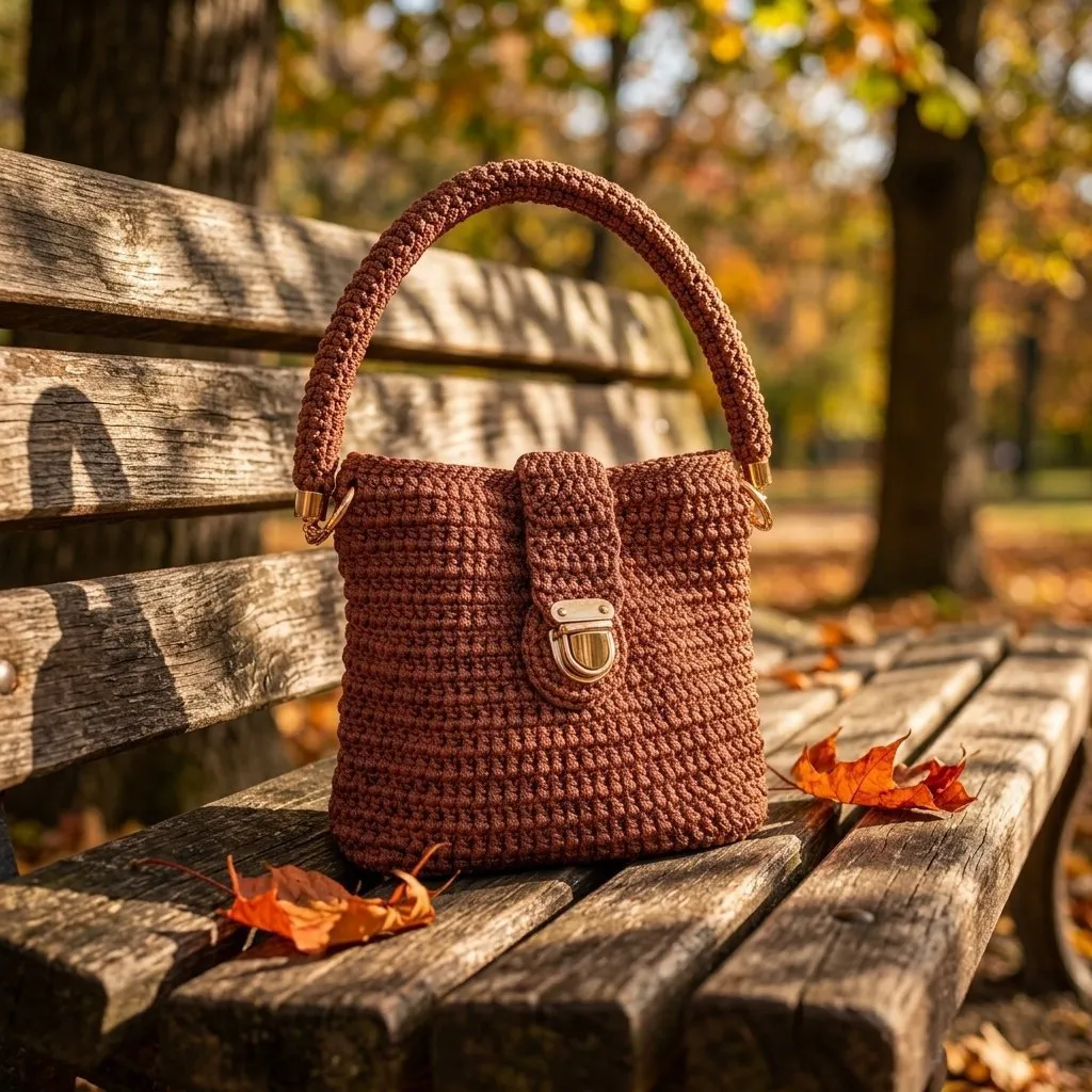 Bolsa tiracolo em croche fio nylon