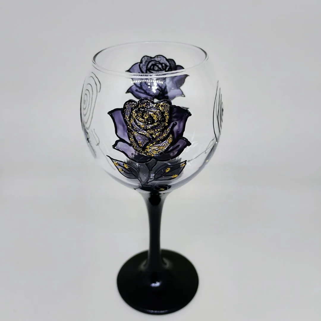 Taça Pombagira de vidro Rosa Negra - foto 3