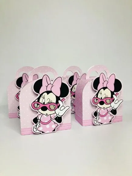 Caixa Mini Maleta Minnie - artesanato de Fina Essência Papelaria Personalizada