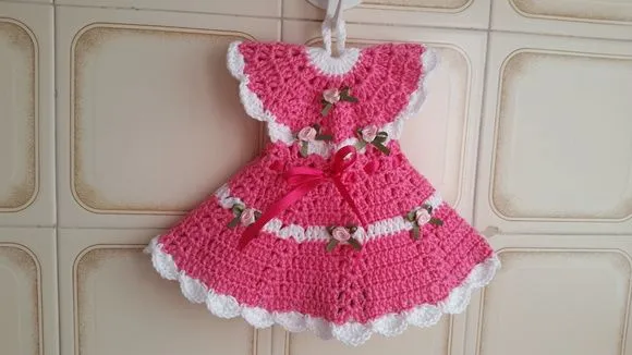 Pegador de Panelas Vestido Rosa Pytaya (20 cm x 15 Cm) - foto 4