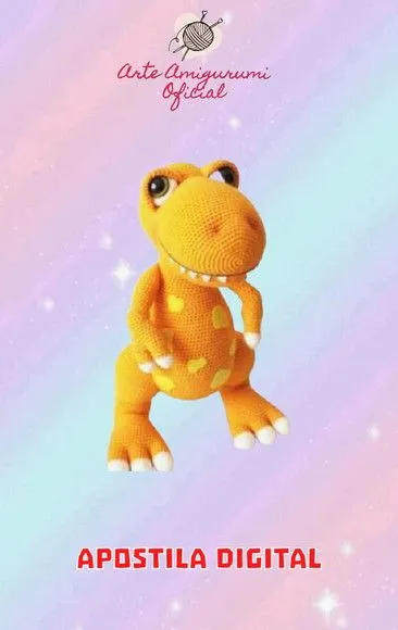 Receita Dinossauro T-rex - Amigurumi - feito à mão por Arte Amigurumi Oficial