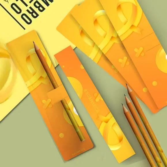 Lápis com Cartão - Setembro Amarelo Personalizado - feito à mão por Mi Papelaria Criativa