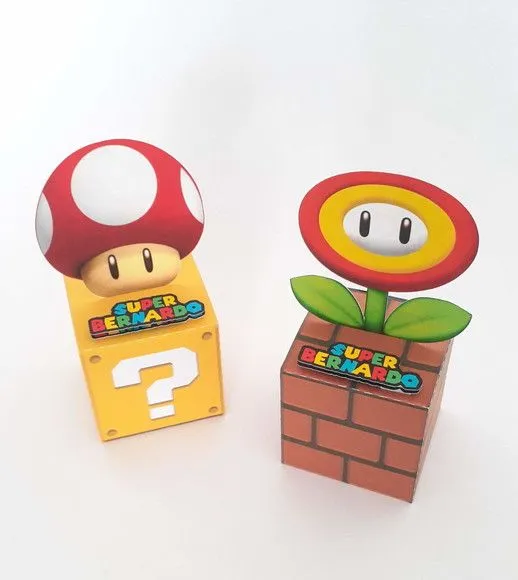 Caixa Cubo Super Mário