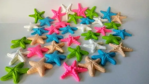 Estrela estrelinhas do mar em porcelana fria 25 peças