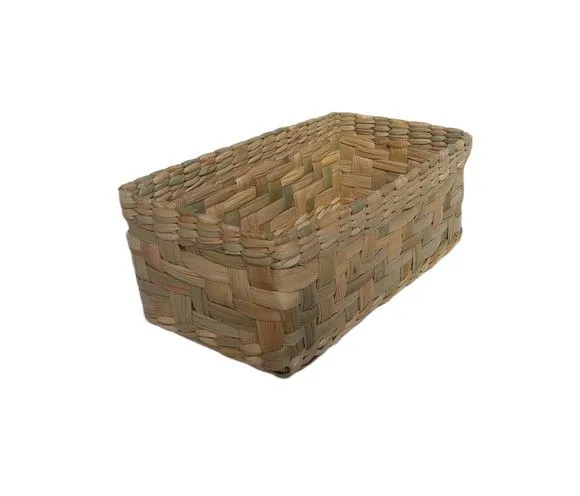 Cesta de Palha de Taboa Vime Caixa Organizadora 22x12x08 - foto 3
