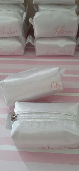 Necessaire Mini Box - Branco E Rosê - foto 4
